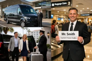 Professional Chauffeur Welcoming our Guest