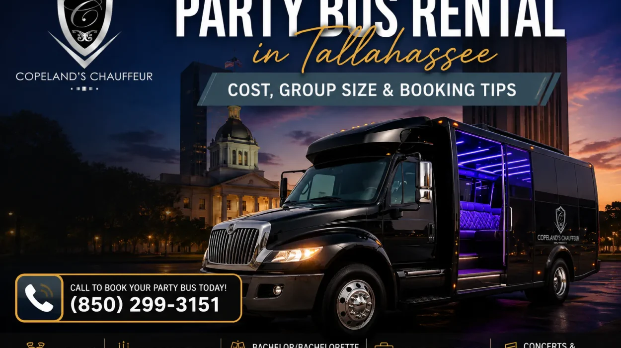 PARTY BUS RENTAL IN TALLAHASSEE & SURROUNDING AREA in 2026/27