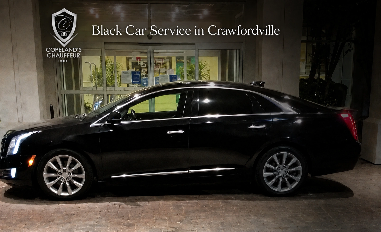 Copeland’s Premium Chauffeur luxury black car offering private transportation for business and leisure travellers in Crawfordville