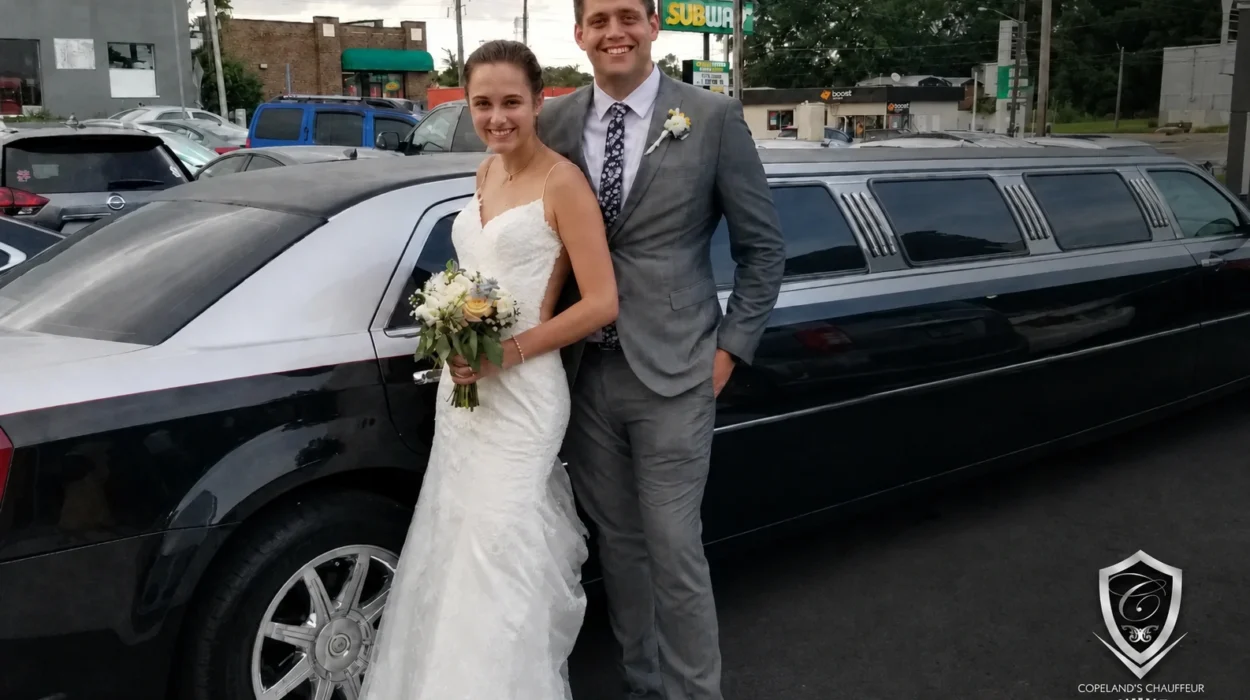 Wedding stretch limousine service by Copeland's Chauffeur in Monticello